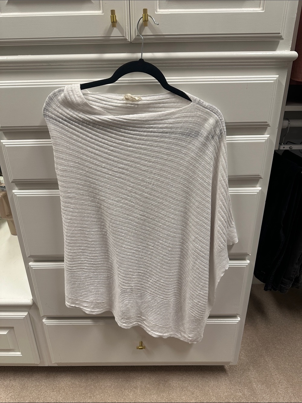 Eileen Fisher Ribbed Cream Shaw